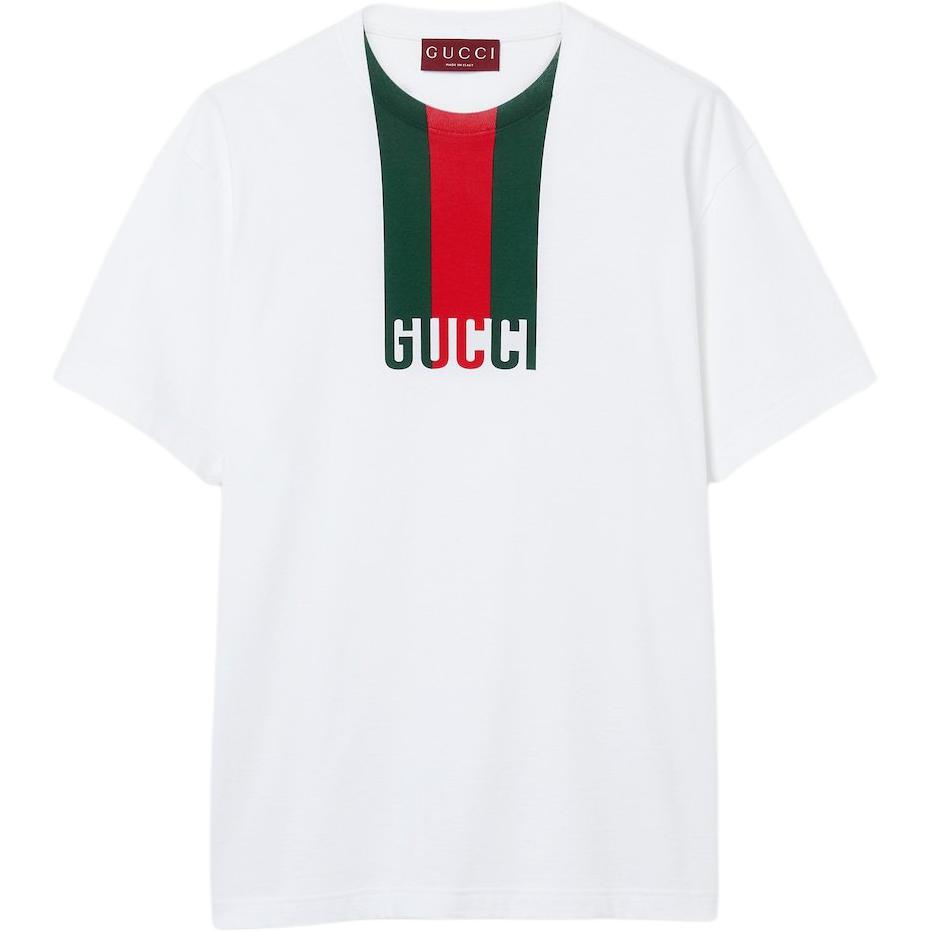 

Футболка из хлопкового джерси с принтом GUCCI, белый