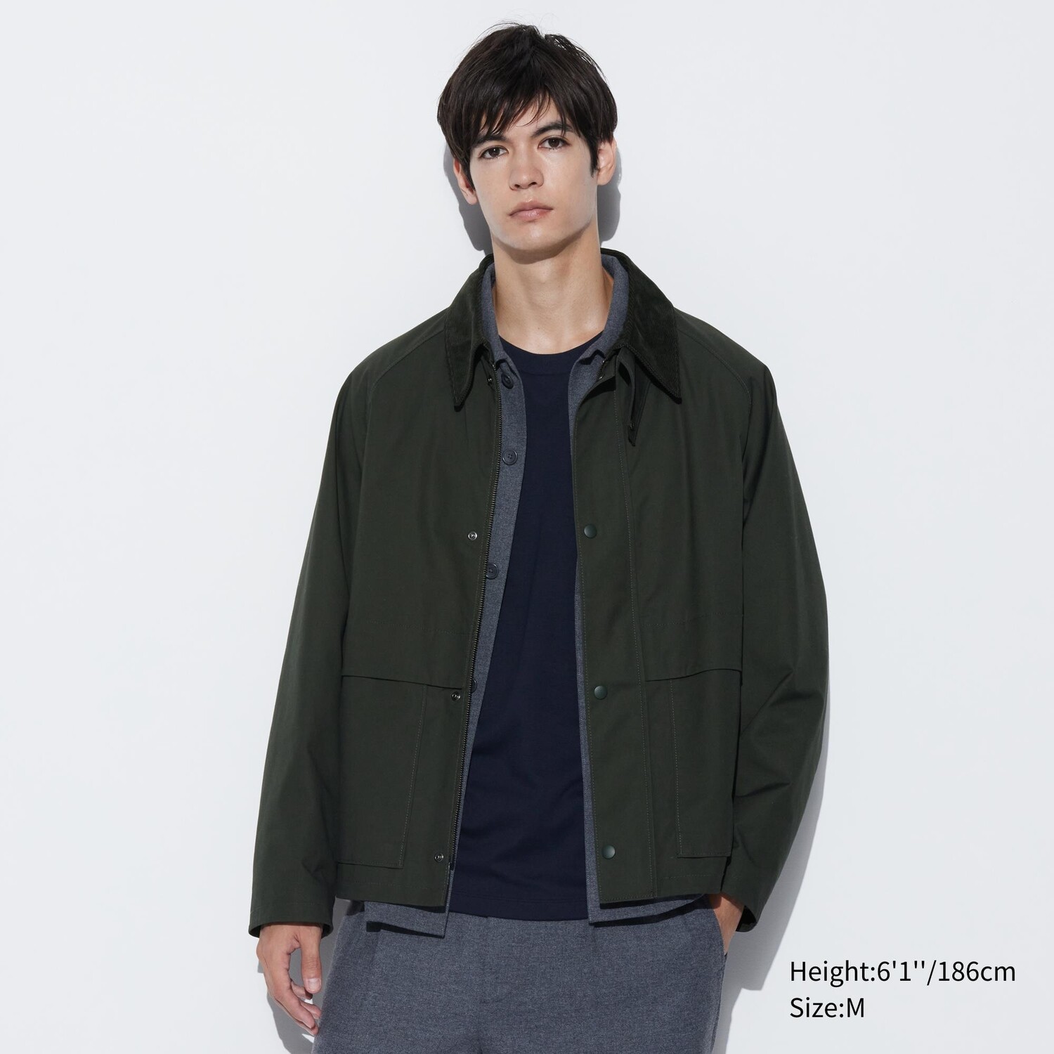 

Футболка Uniqlo с круглым вырезом и длинными рукавами, темно-синий