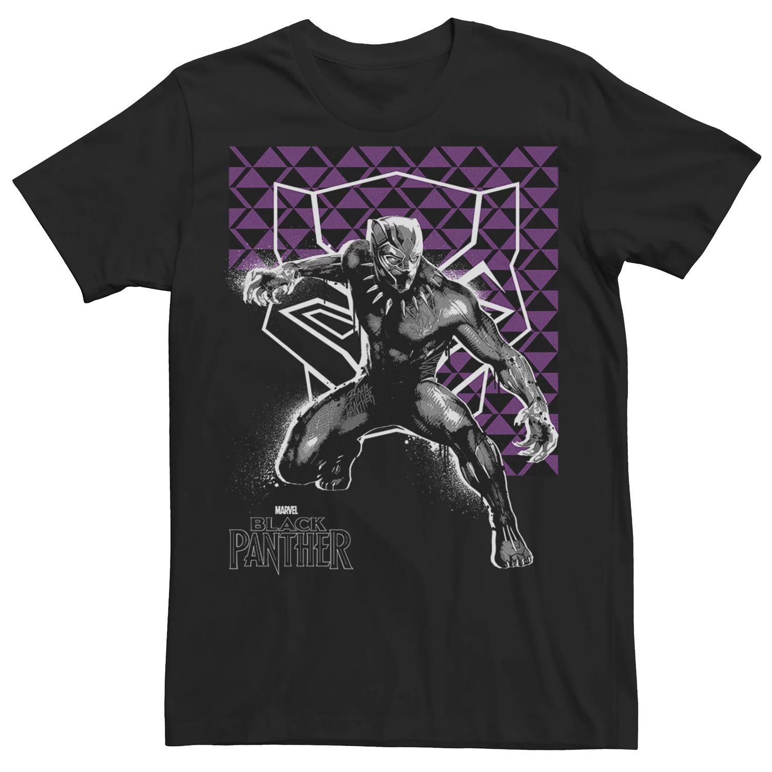 

Мужская футболка с геометрическим рисунком Marvel Black Panther Licensed Character