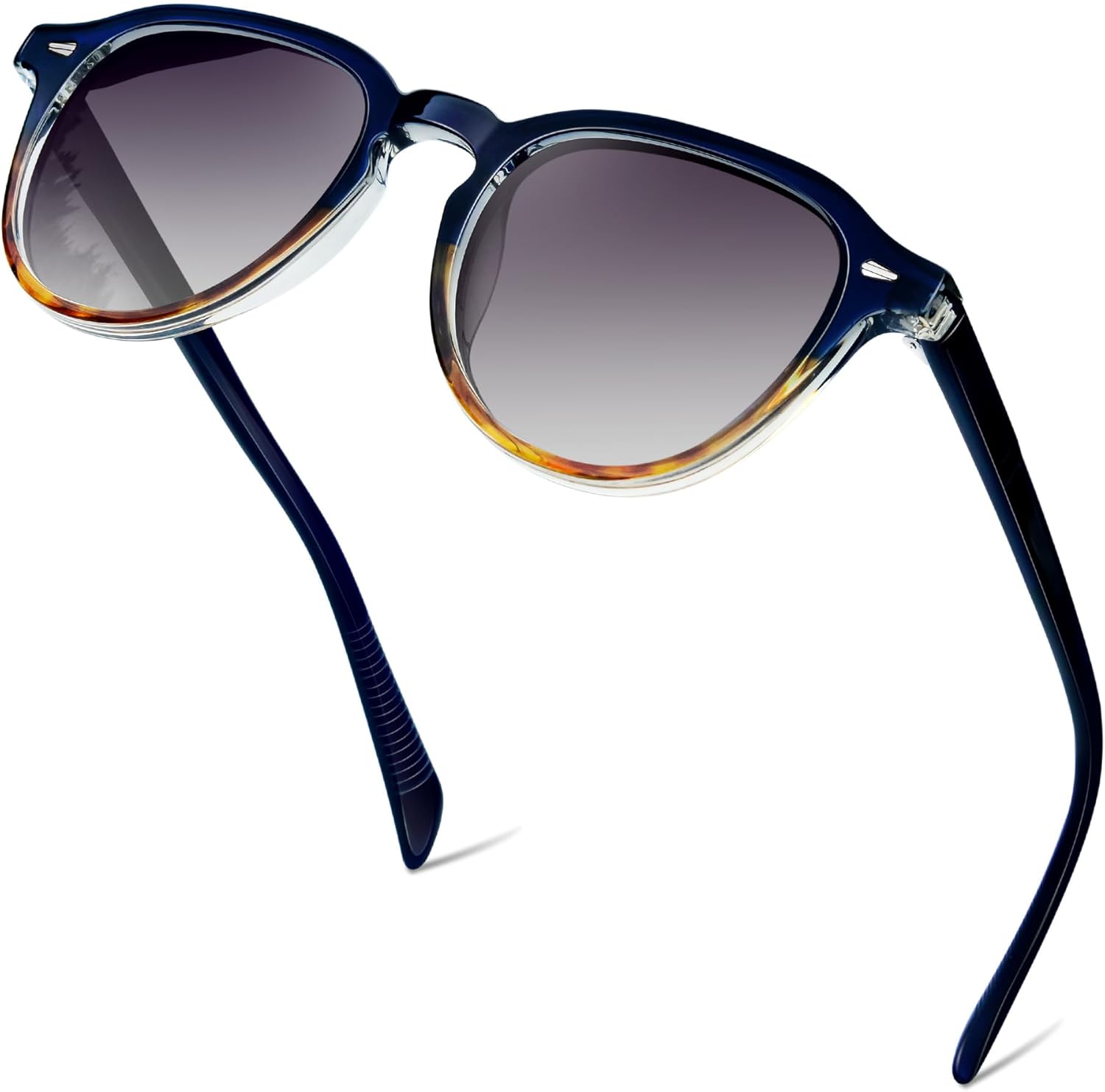 

Солнцезащитные очки KANASTAL из ацетата с поляризацией, для женщин и мужчин, защита от ультрафиолета UV400, ретро-форма, круглые, модные, 【a3】blue to Tortoise/Gradient Black