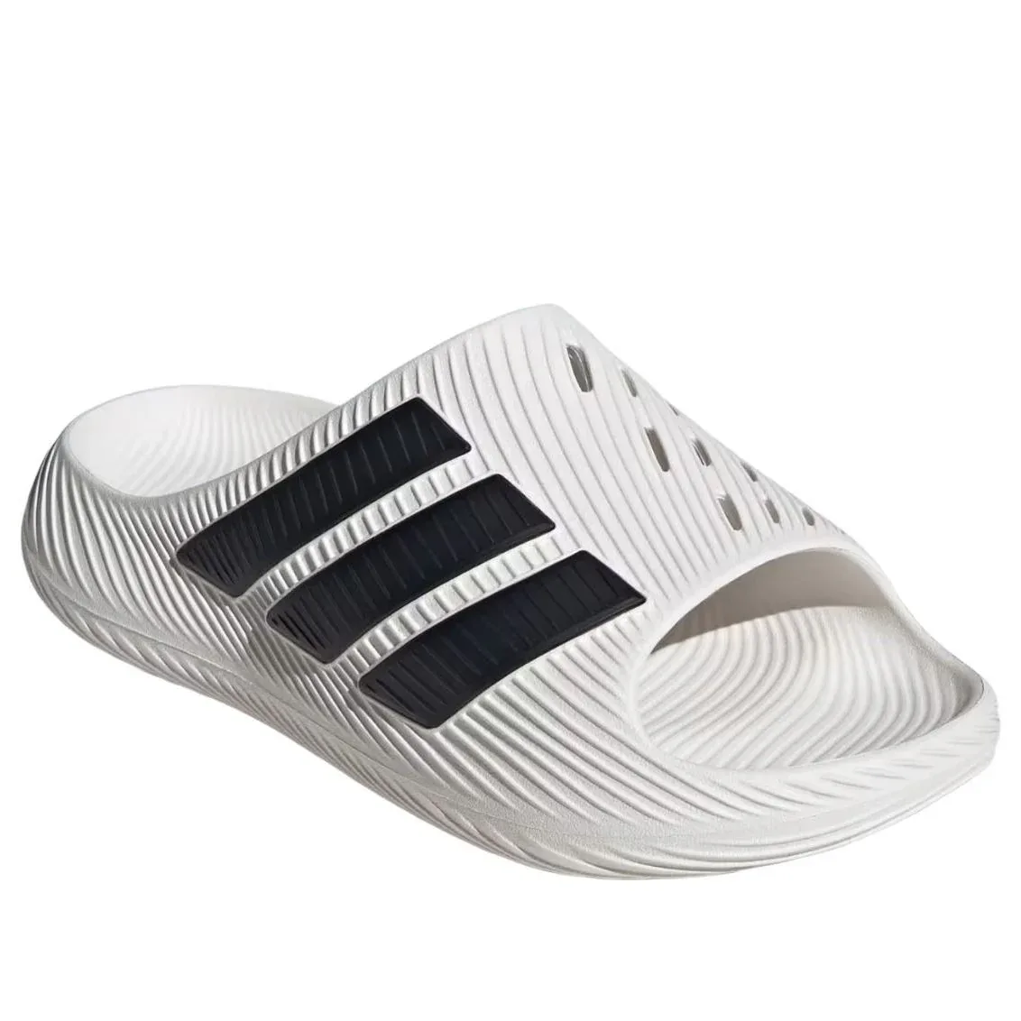 Шлепанцы Adidas Purechill 'White Black' — фото 4