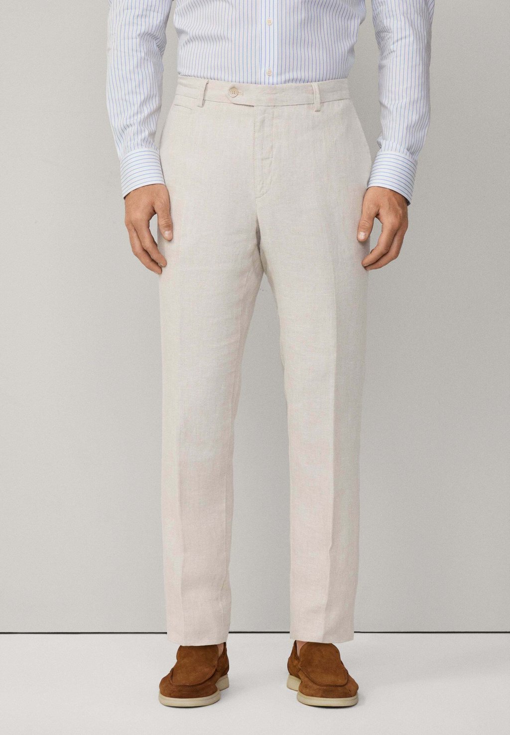 

Чиносы SLIM FIT KENSINGTON LINEN CHINO Hackett London, бежевый