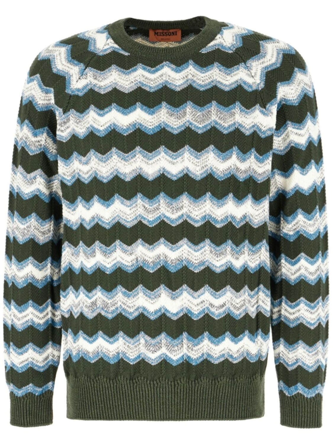 

Свитер, связанный интарсией Missoni, зеленый