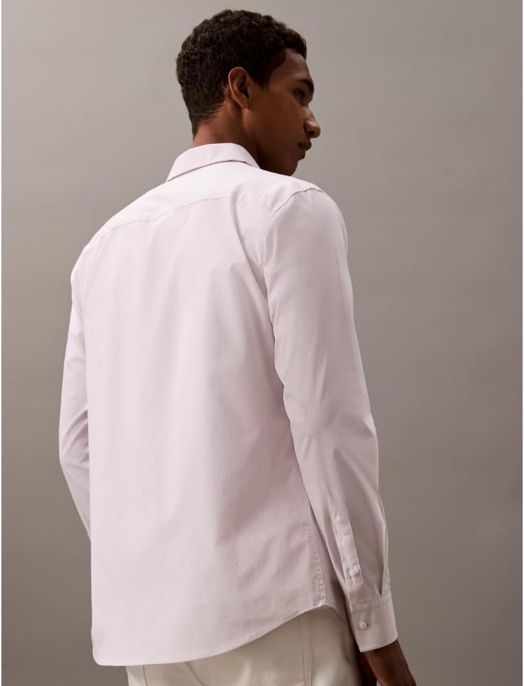 Мужская рубашка на пуговицах Calvin Klein, Gray Lilac — фото 2