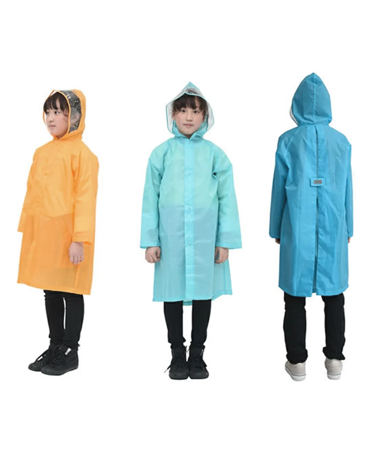 Дождевик для школьного рюкзака MARUJU с прозрачным козырьком, полиэстер, королевский синий — фото 4