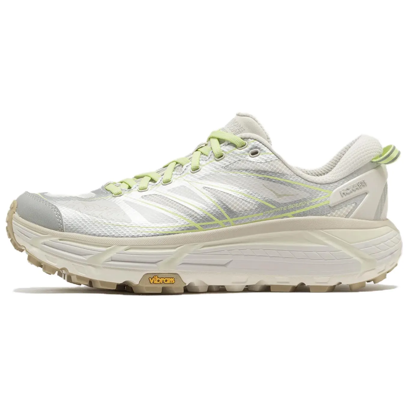 HOKA ONE ONE Mafate Speed 2 Trail Running Shoes Unisex Beige Silver