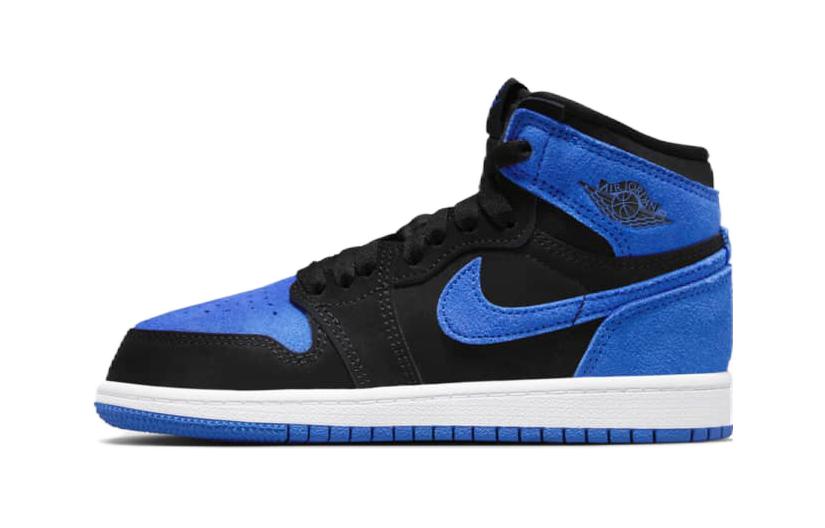 

Jordan Air Jordan 1 Детские баскетбольные кроссовки PS, Blue with Black Lettering