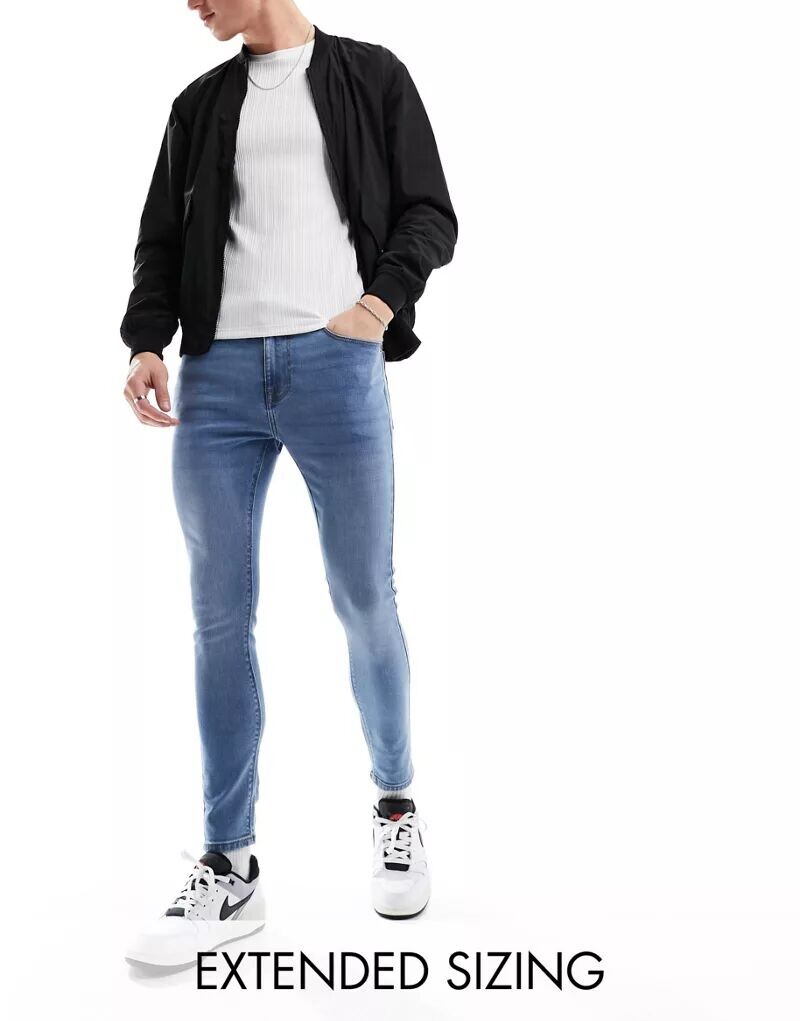 

Темно-синие джинсы ASOS Power Stretch на джинсах, Синий, Темно-синие джинсы ASOS Power Stretch на джинсах