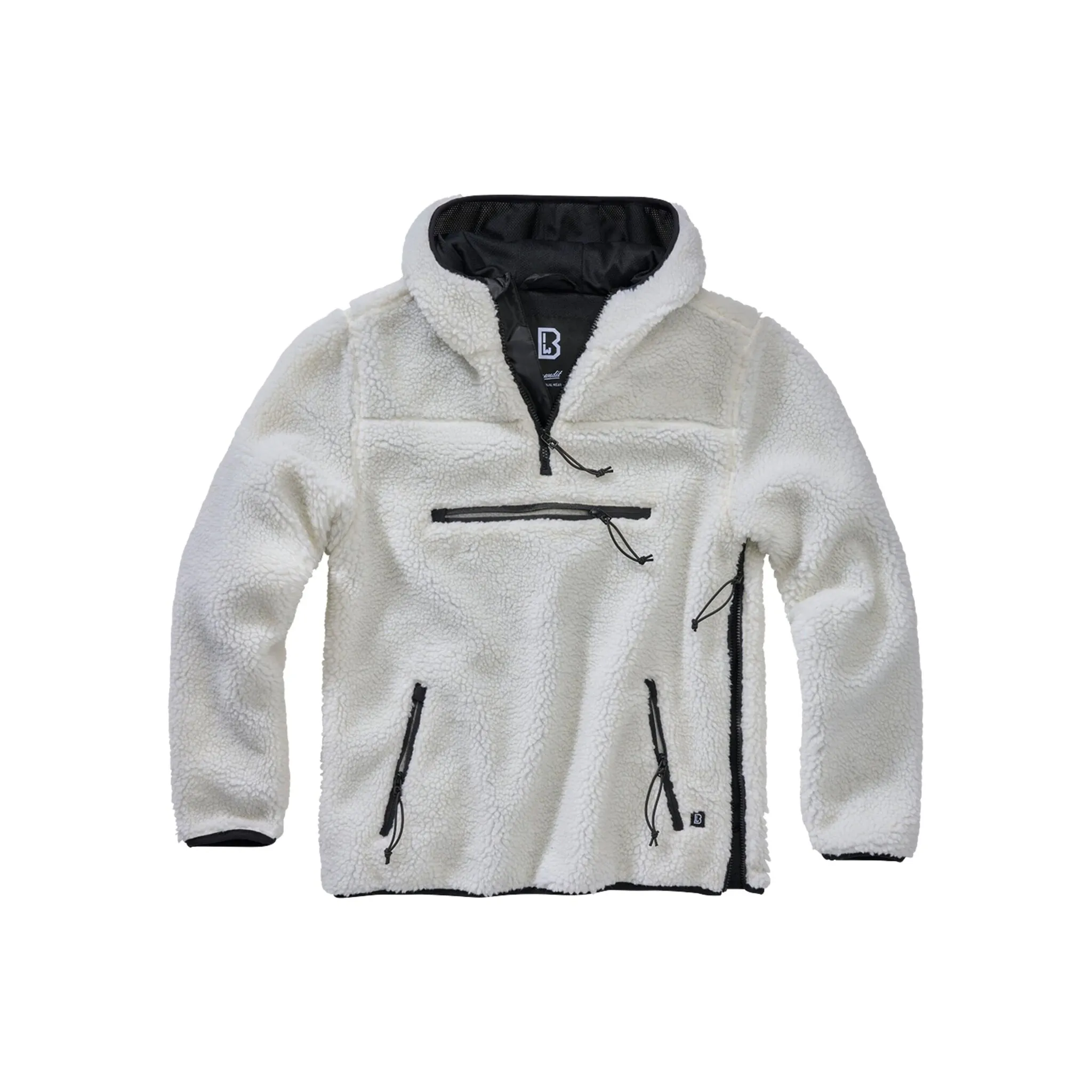 

Анорак Brandit "Мужской рабочий пуловер Teddy Fleece Work Pullover" (1 шт.), с капюшоном, белый