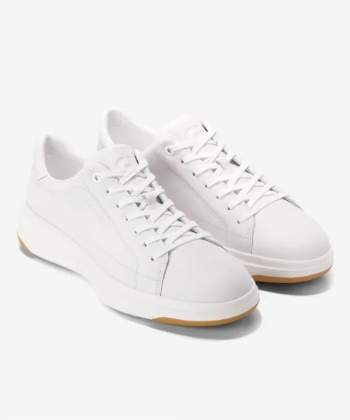 Мужские теннисные кроссовки из натуральной кожи GrandPro Tennis 2.0 COLE HAAN белые — фото 2