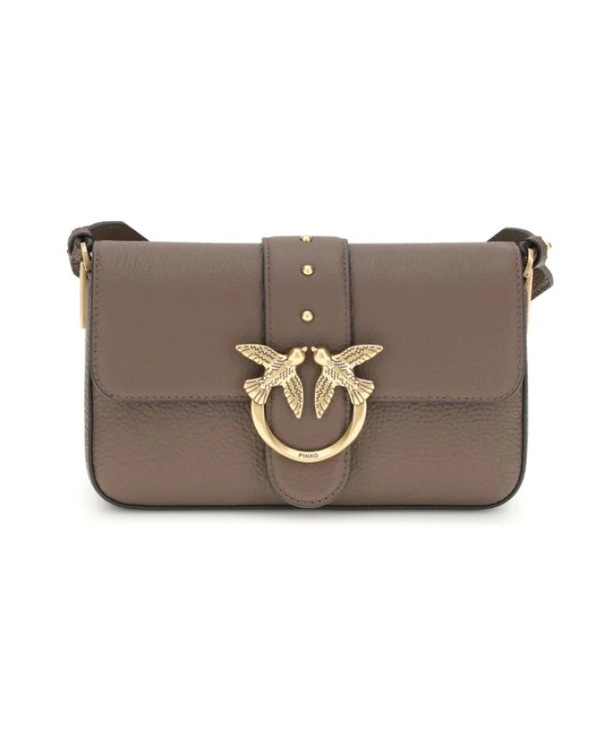 

Кожаная сумка через плечо Love Pinko, коричневый