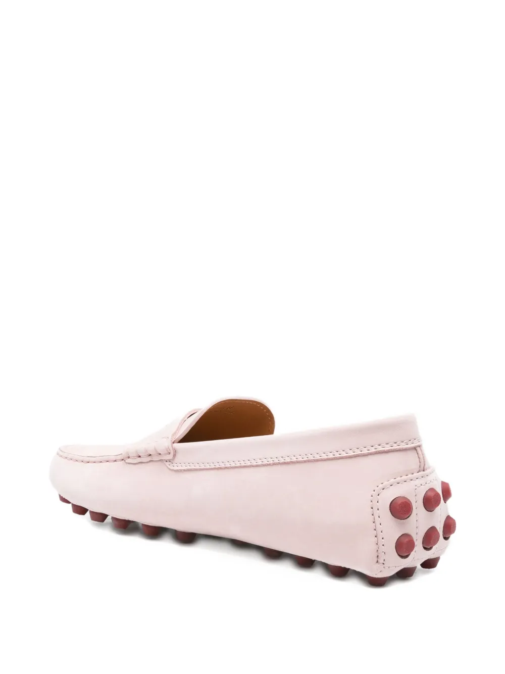 Лоферы Gommino Bubble с галечными деталями TOD'S, розовый — фото 3