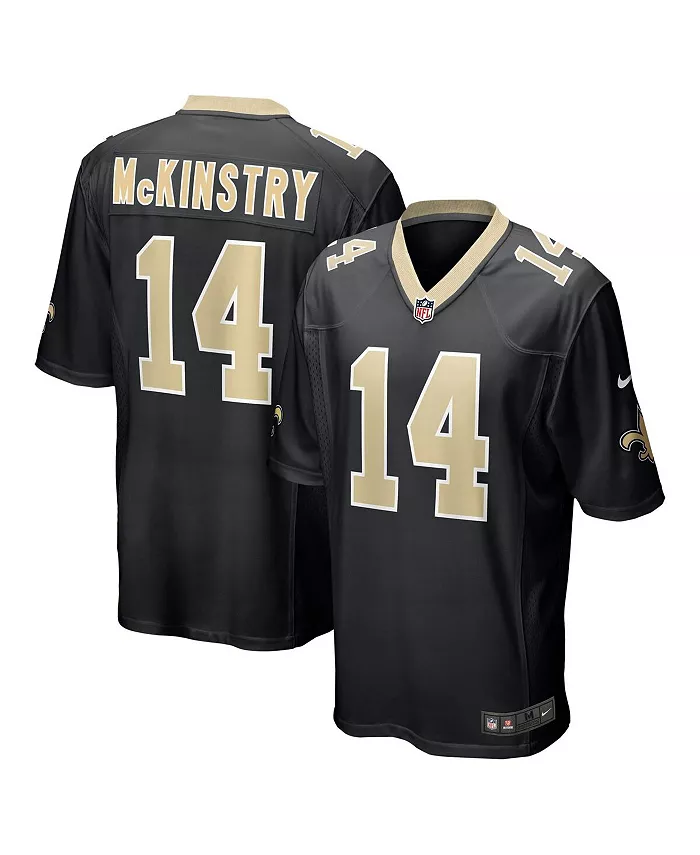

Мужская игровая футболка Ga'Quincy McKinstry черного цвета New Orleans Saints Nike