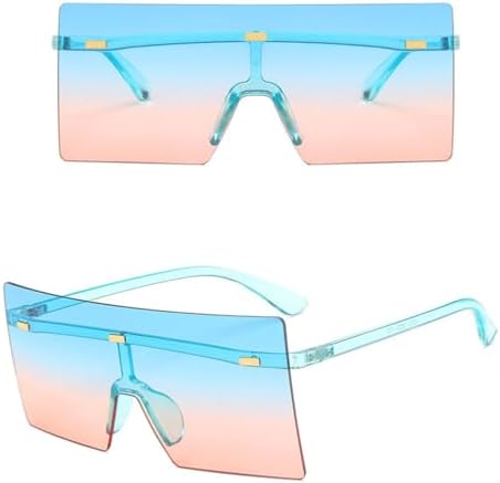 

Солнцезащитные очки без оправы большого размера 2027 года для женщин и мужчин, с градиентными линзами, плоской верхней оправой и цельной безрамочной конструкцией MTZJH, C6