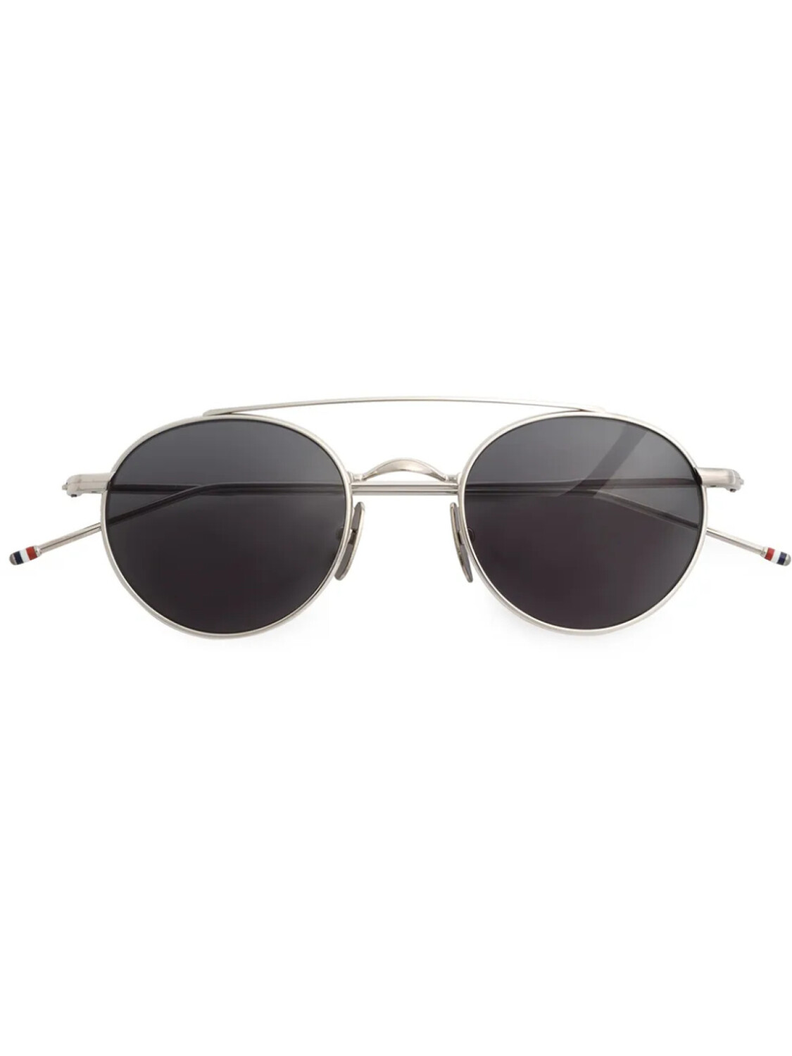 

Thom Browne Eyewear солнцезащитные очки с круглой оправой, серый