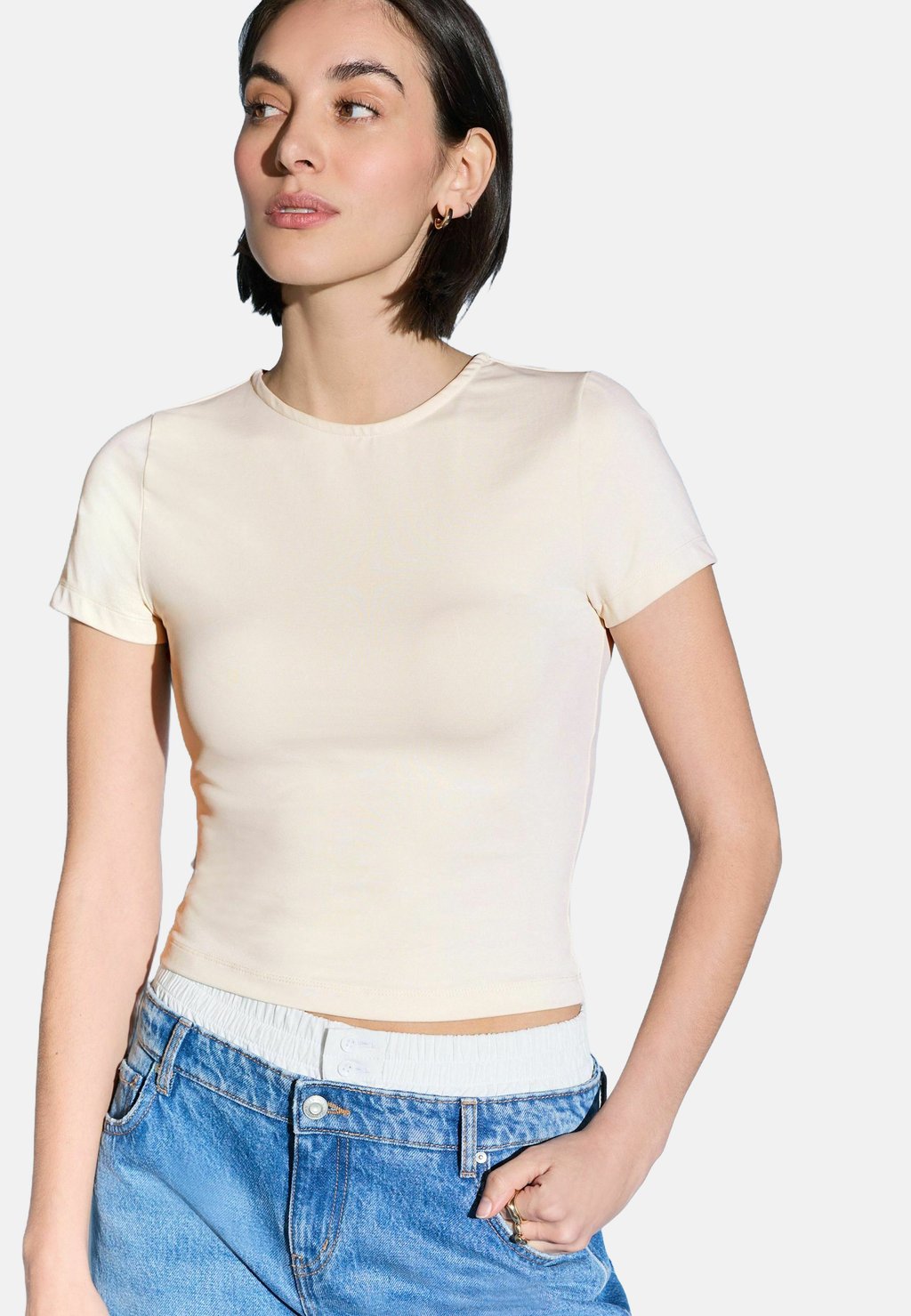 

Базовая футболка SHORT SLEEVE SOFT TOUCH Next, бежевый