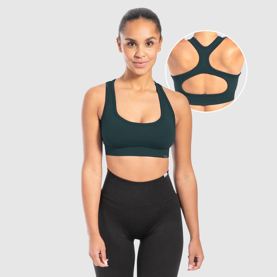 

SMILODOX Женский спортивный бюстгальтер Louisa темно-зеленый