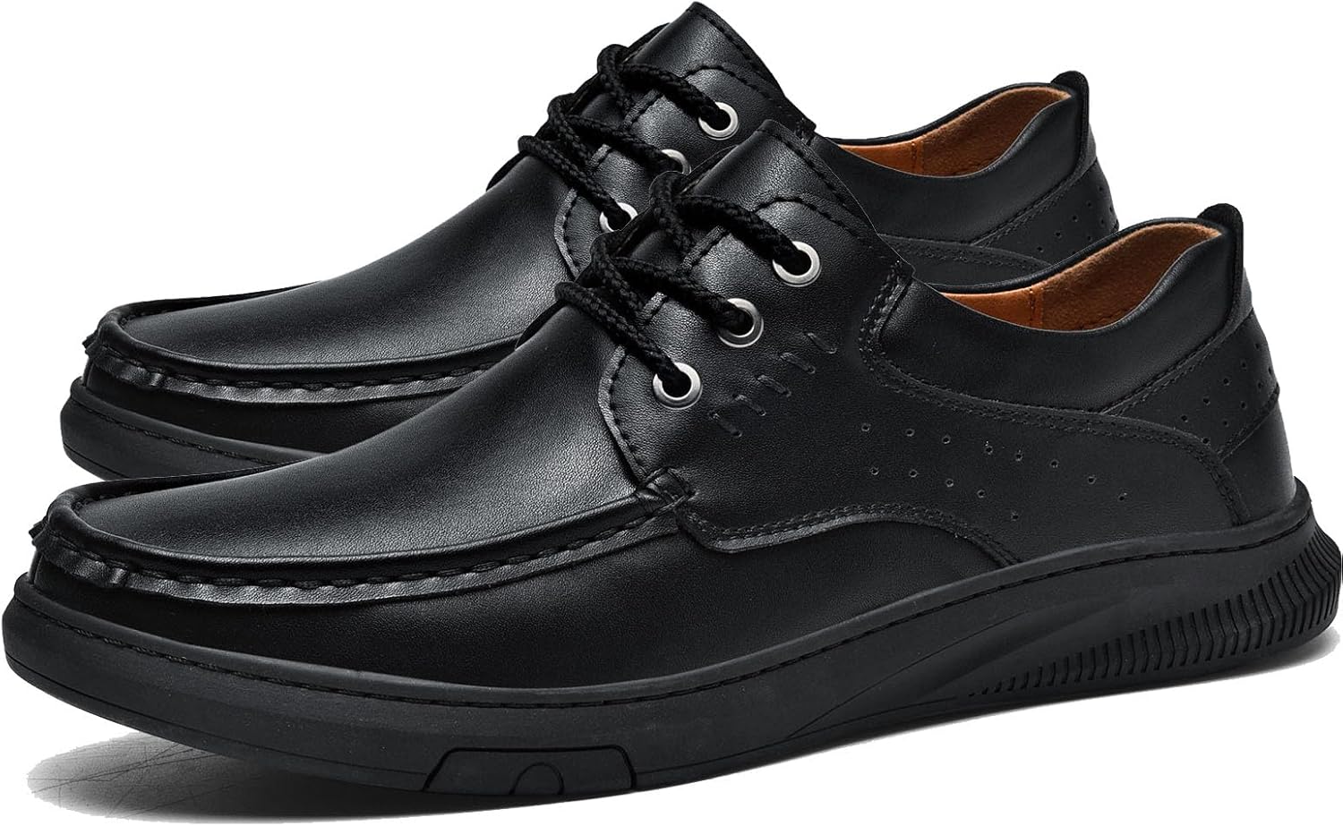 

Мужские лоферы ODIPON из кожи с отделкой кожей, повседневная обувь, резиновая подошва, черный