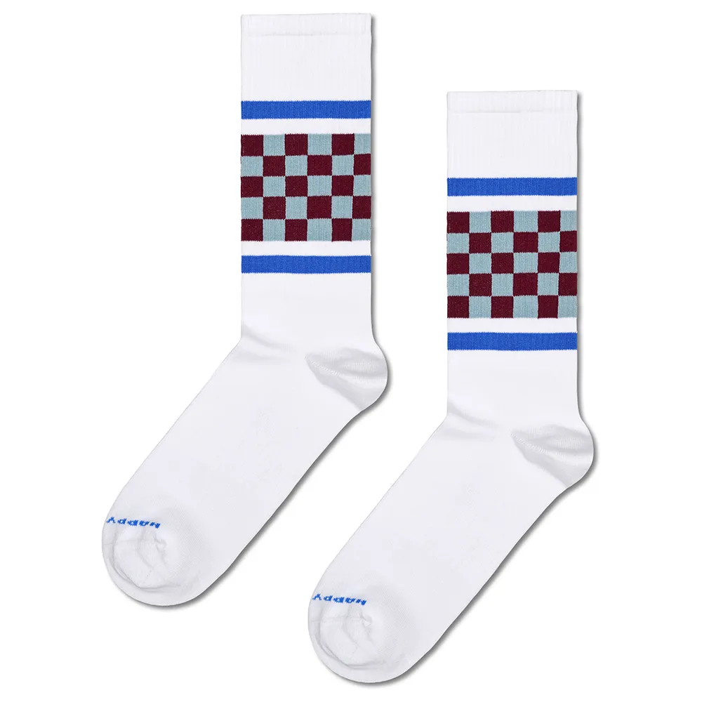 

Носки Happy Checked stripe sneaker crew, белый