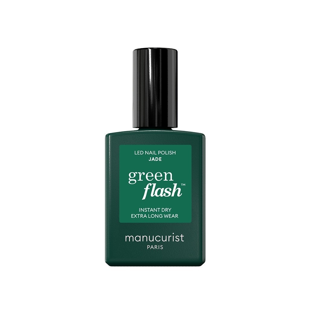 

Лак для ногтей green flash instant dry extra long wear Manucurist, jade, объем 15 мл