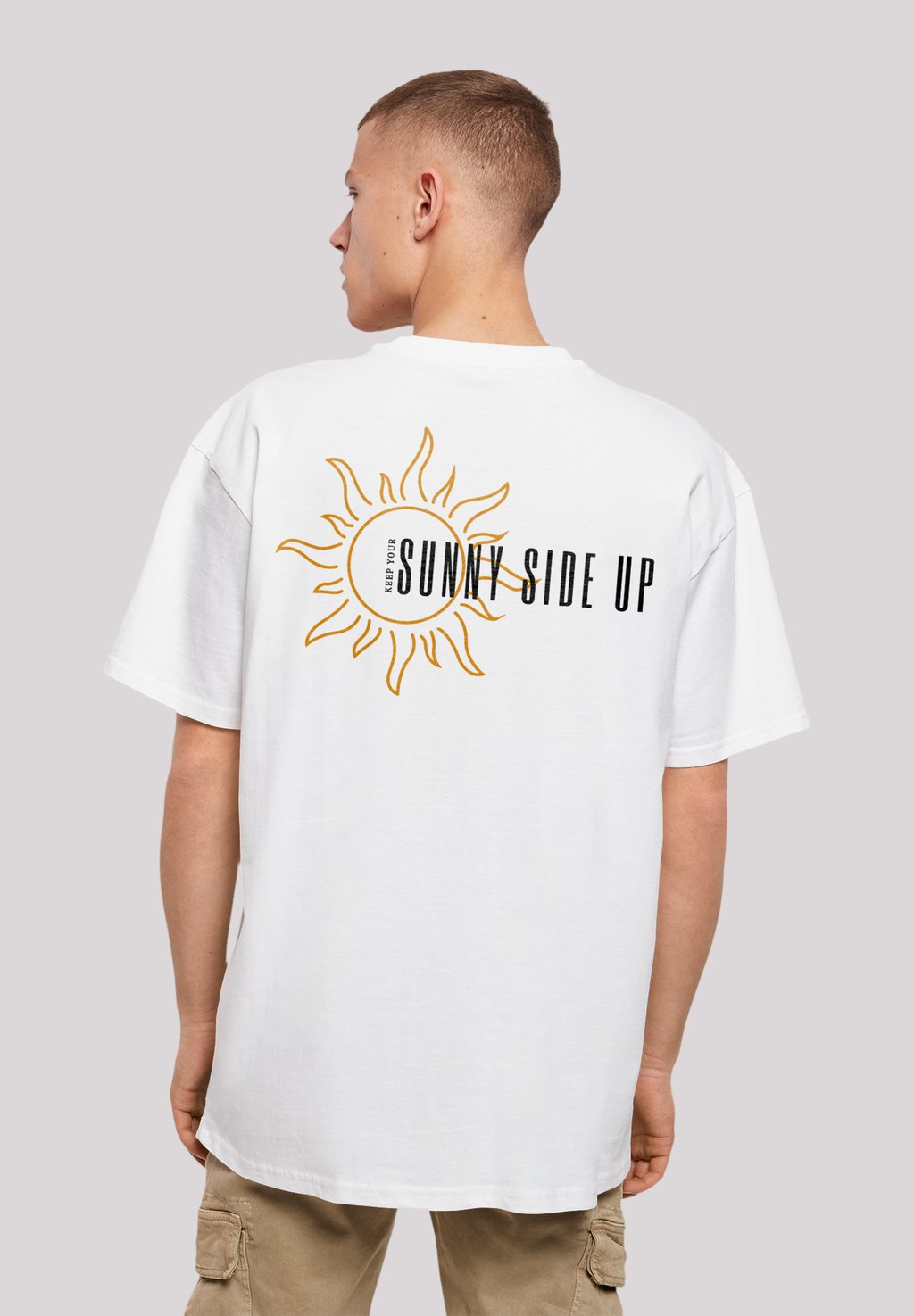 

Футболка с принтом SUNNY SIDE UP F4NT4STIC, белый