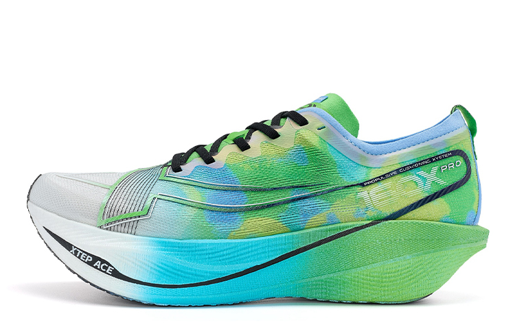 

Racing 160X 5.0 PRO амортизирующие кроссовки Low-Top для мужчин All Things Are Born XTEP, Scallion зеленый/Lime/New белый