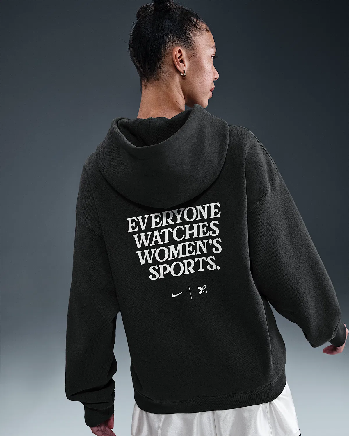 Nike by TOGETHXR Pullover Hoodie Everyone Watches Women's Sports™, Off Noir/White — фото 4