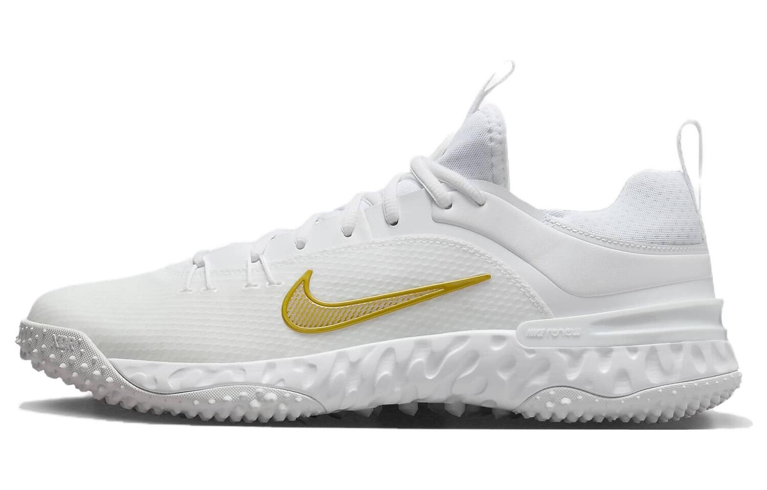

Кроссовки Nike Huarache 9 Elite TF LAX 'White Metallic Vivid Gold', белый/желтый