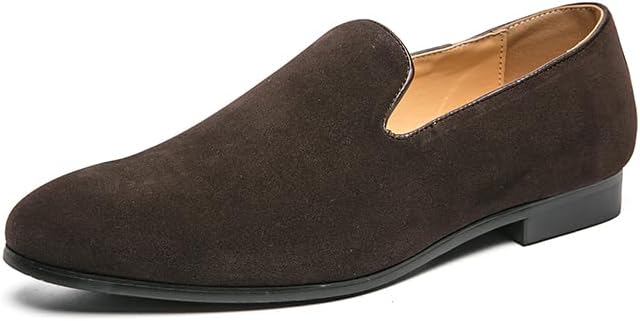 

Мужские роскошные замшевые лоферы Senlongbao, бархатные, туфли-лодочки, повседневная обувь для вечеринок, свадеб, выпускных, размеры 6-12, коричневый