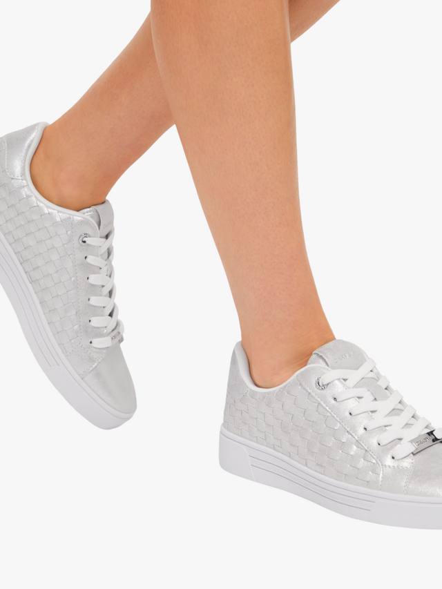 Металлические кроссовки daze weave Carvela, серебряный — фото 2