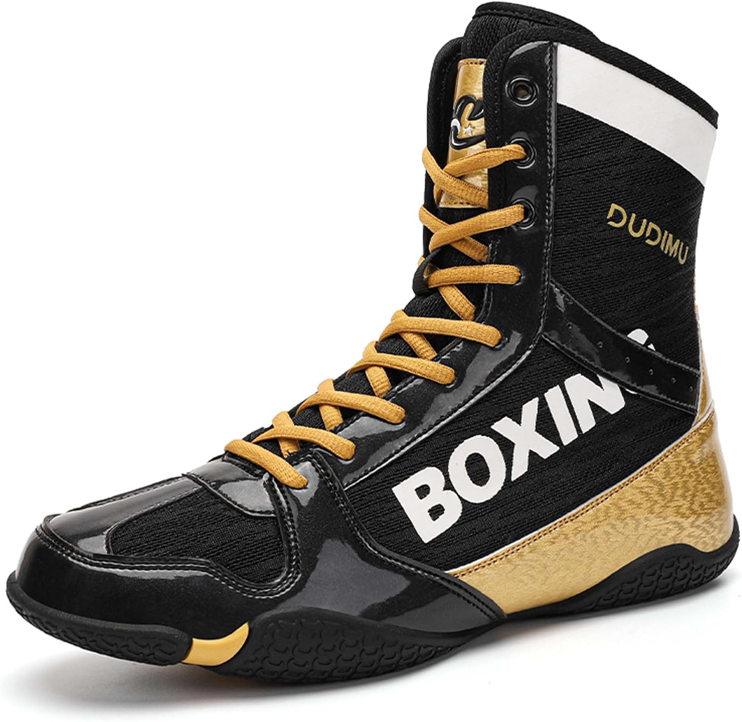 

Мужские боксерские кроссовки для борьбы, мужские высокие боксерские ботинки, всесторонняя защита, обеспечивает устойчивость, дышащий верх из сетки, спорт, бои, фитнес, тяжелая атлетика, боевые искусства Vtiao, золотой