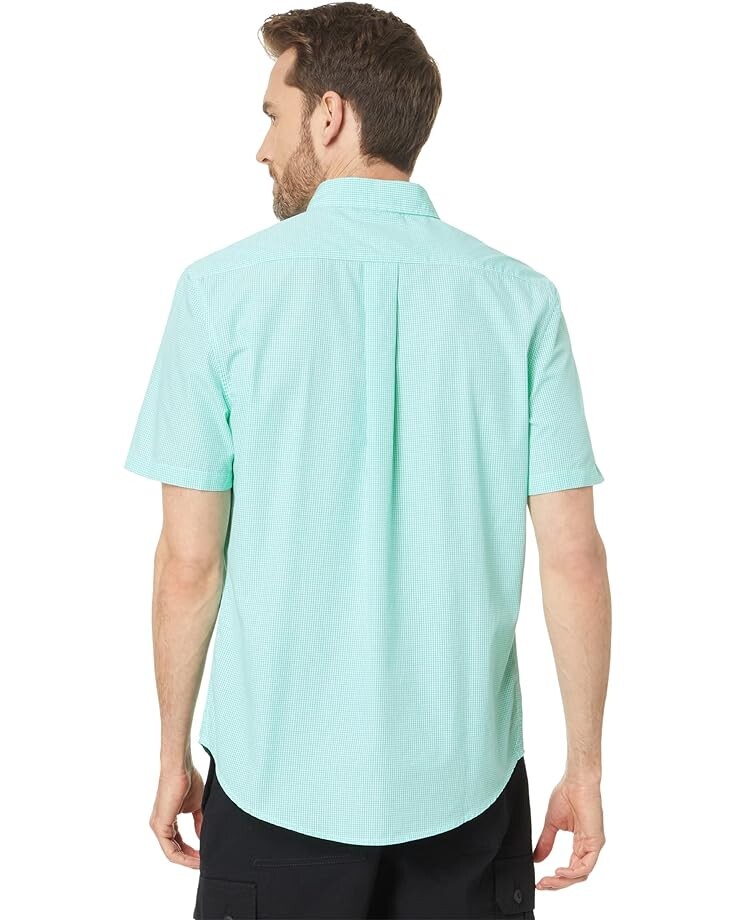 

Рубашка U.S. POLO ASSN. Short Sleeve CVC Yarn-Dye Poplin Woven Shirt, цвет Pool Green