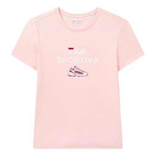 

Футболка ade short sleeve pink t-shirt Fila, розовый