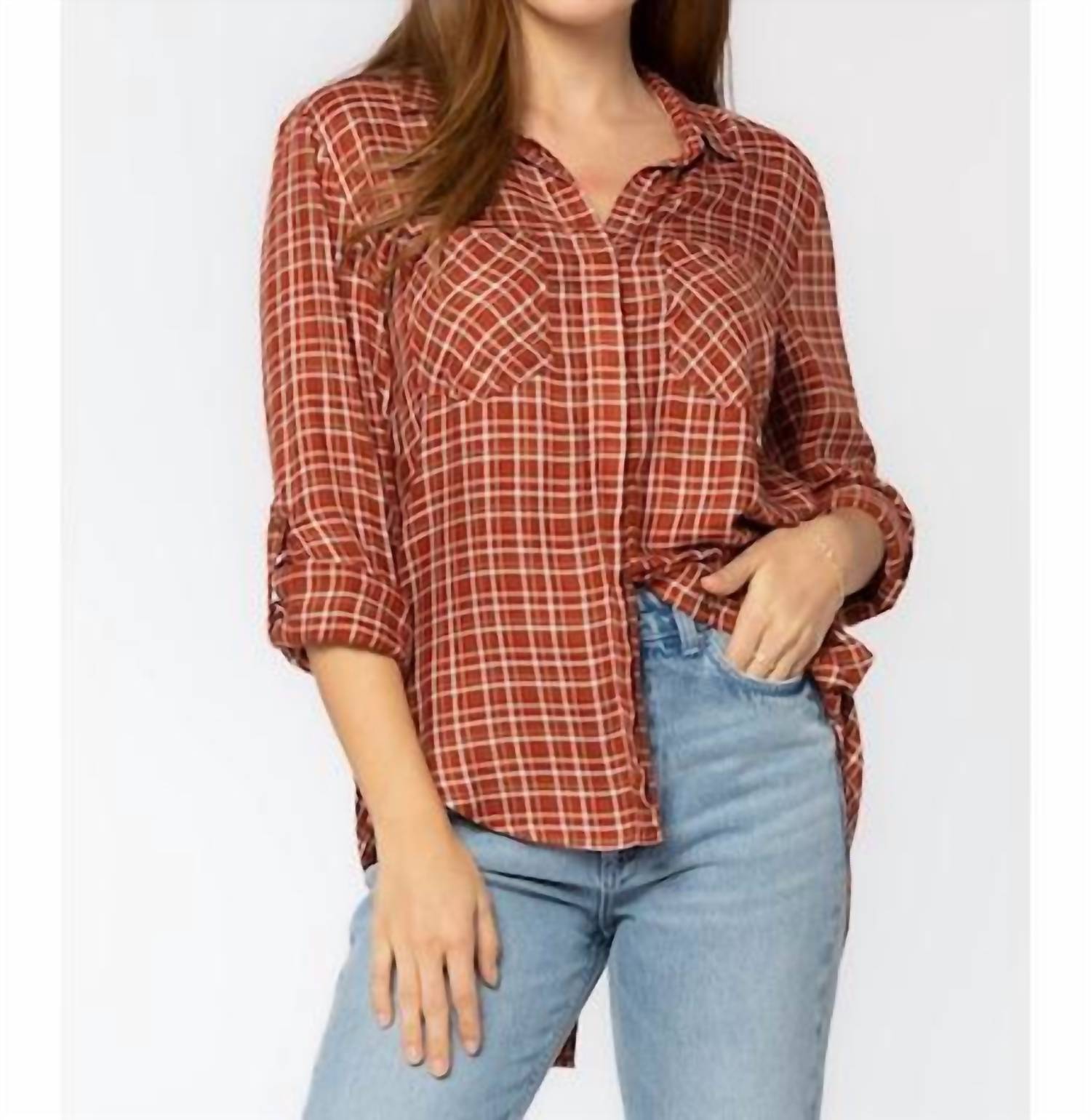 

Топ Riley в кленовую клетку Velvet Heart, цвет maple plaid