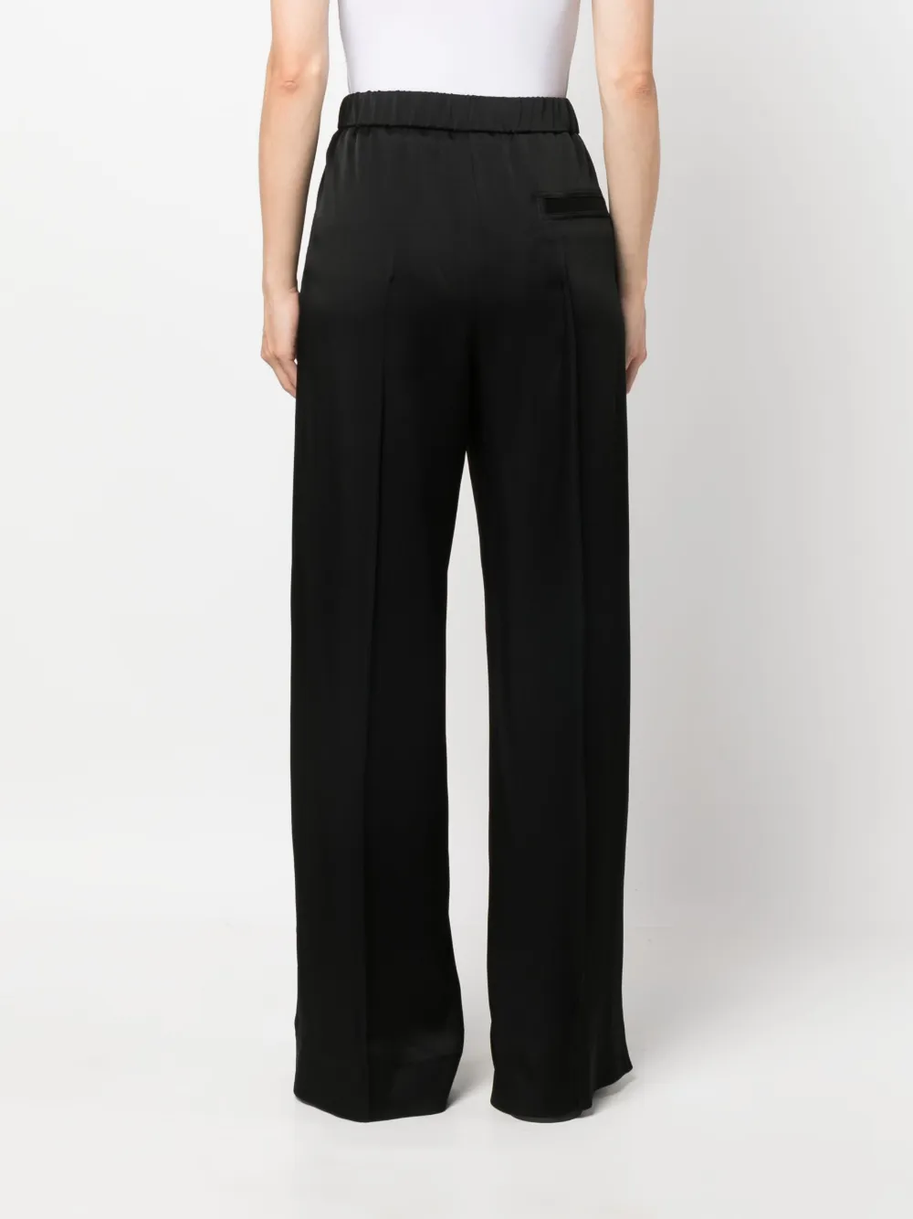 Атласные брюки широкого кроя JIL SANDER, черный — фото 4
