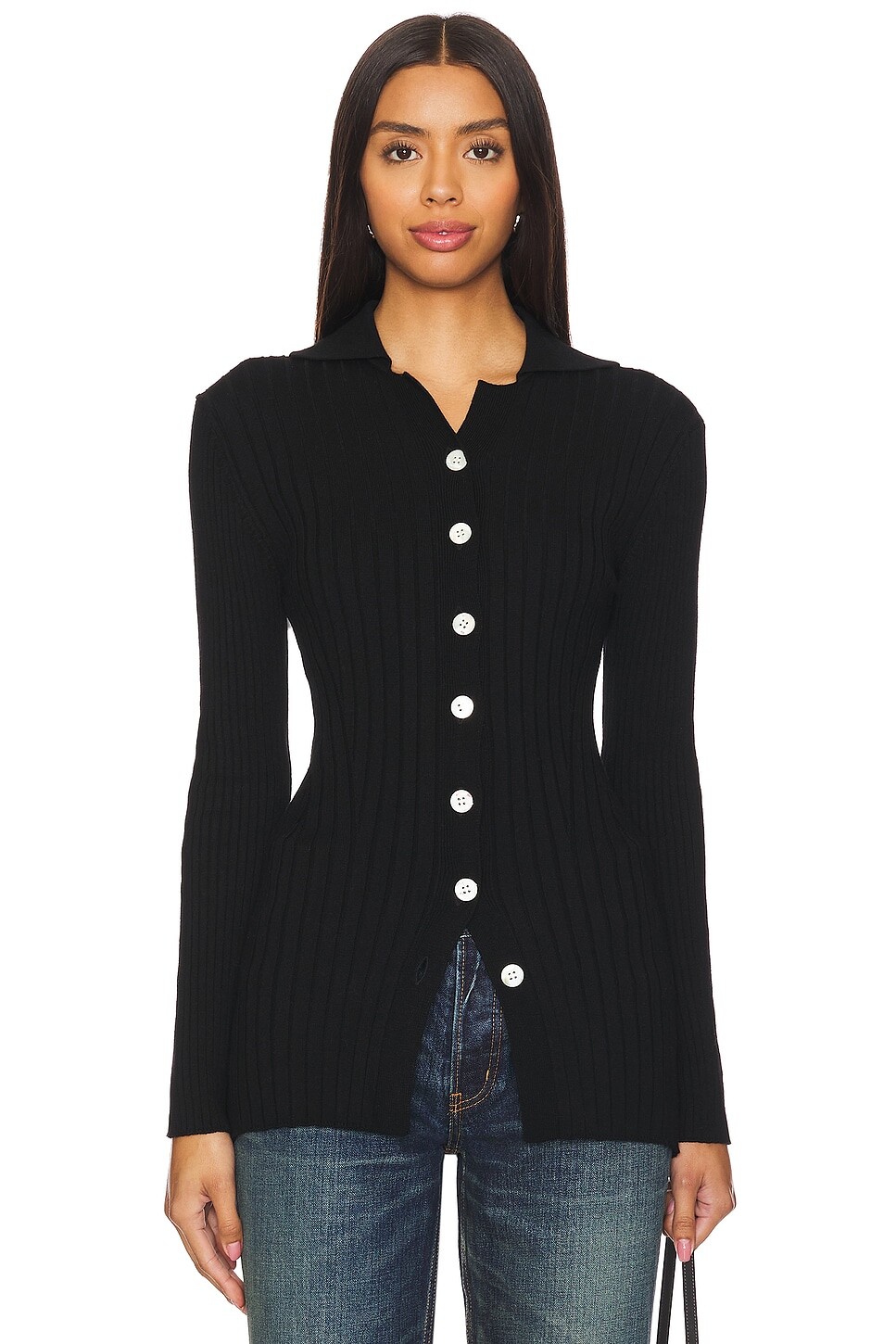 

Кардиган с воротником Moussy Vintage, черный