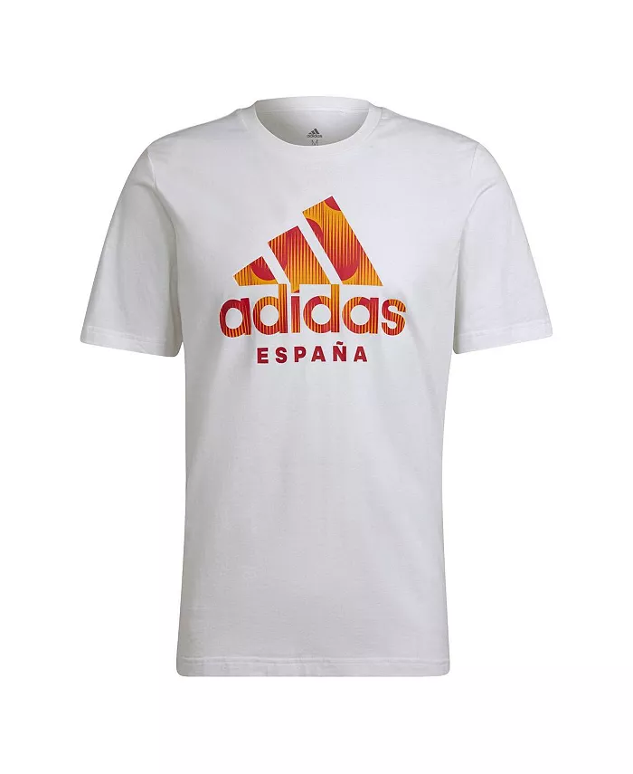 

Мужская белая футболка с принтом Spain National Team DNA adidas