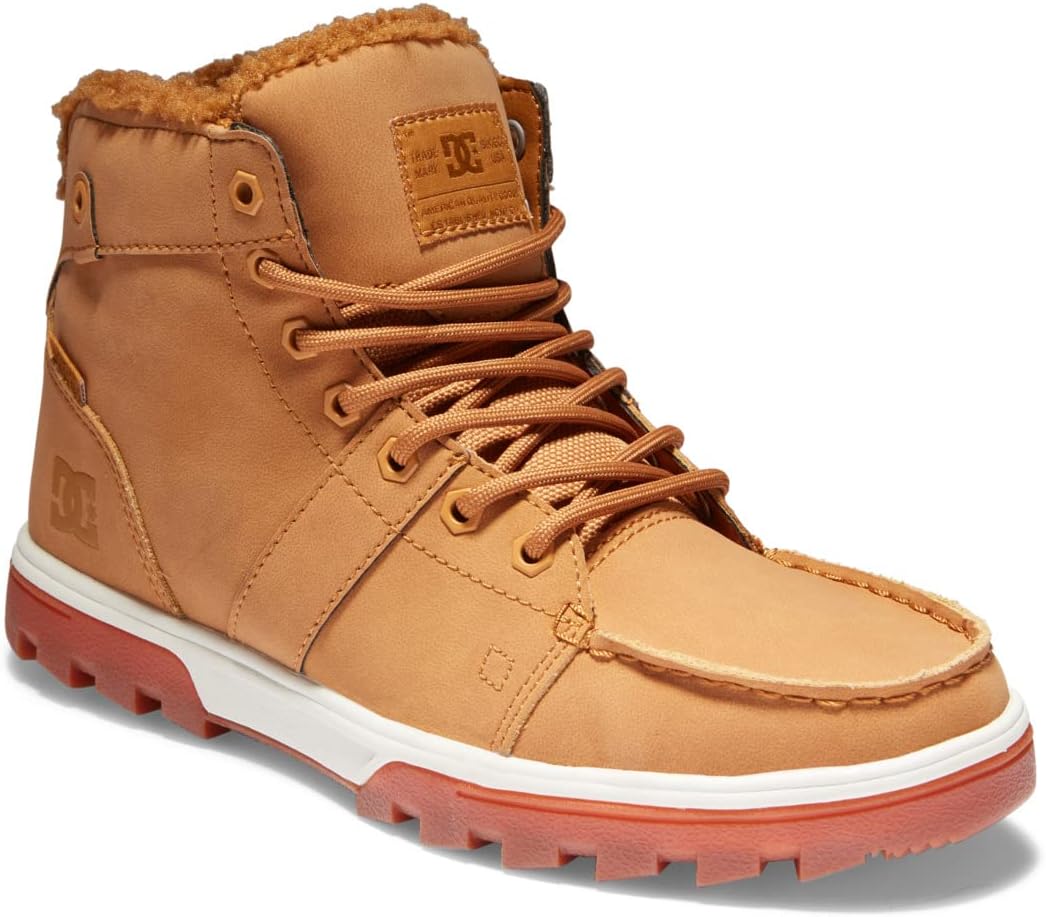 

Мужские ботинки DC Shoes Woodland для холодной погоды, повседневные высокие, стиль снегоходные, темный шоколад