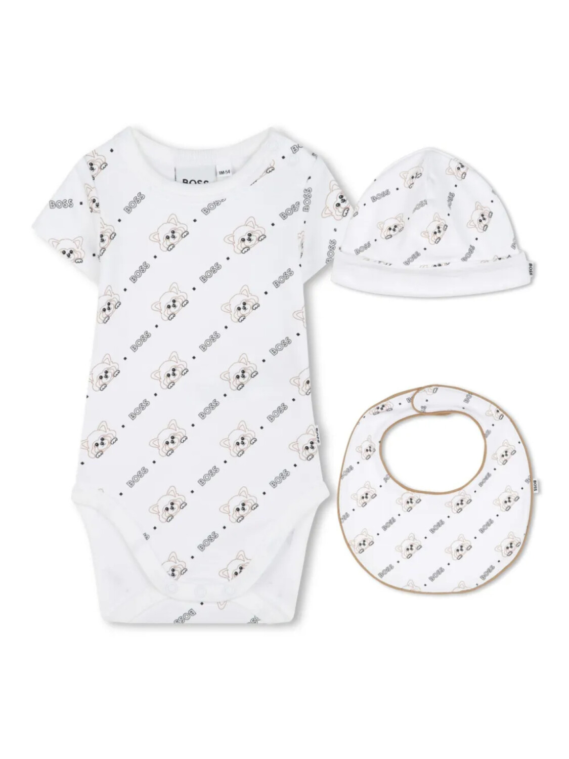

BOSS Kidswear комплект для новорожденного с логотипом, белый