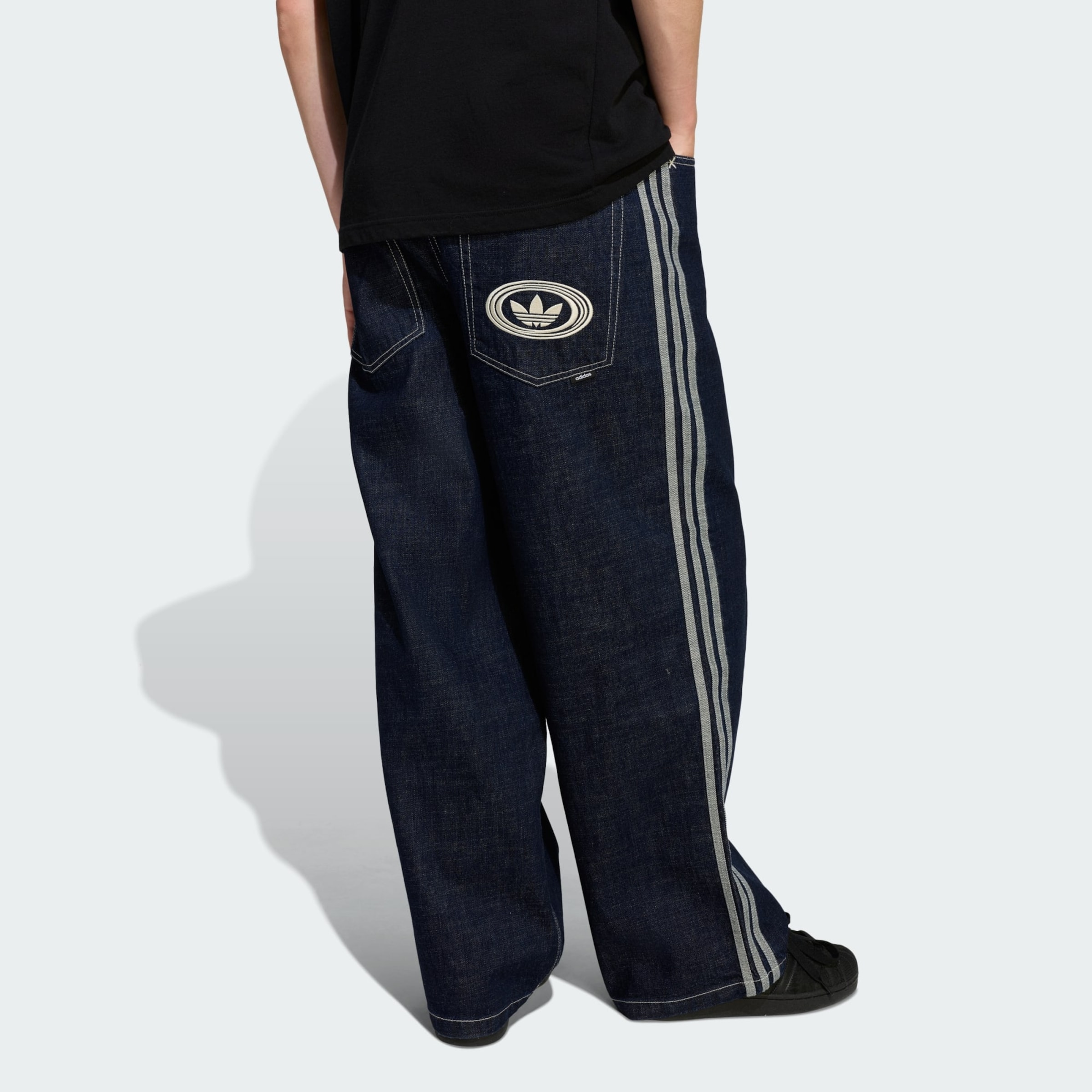 Adidas Originals Широкие джинсы '90s ALTERNATIVE SPORT WIDE LEG SKATER' в синем дениме — фото 4