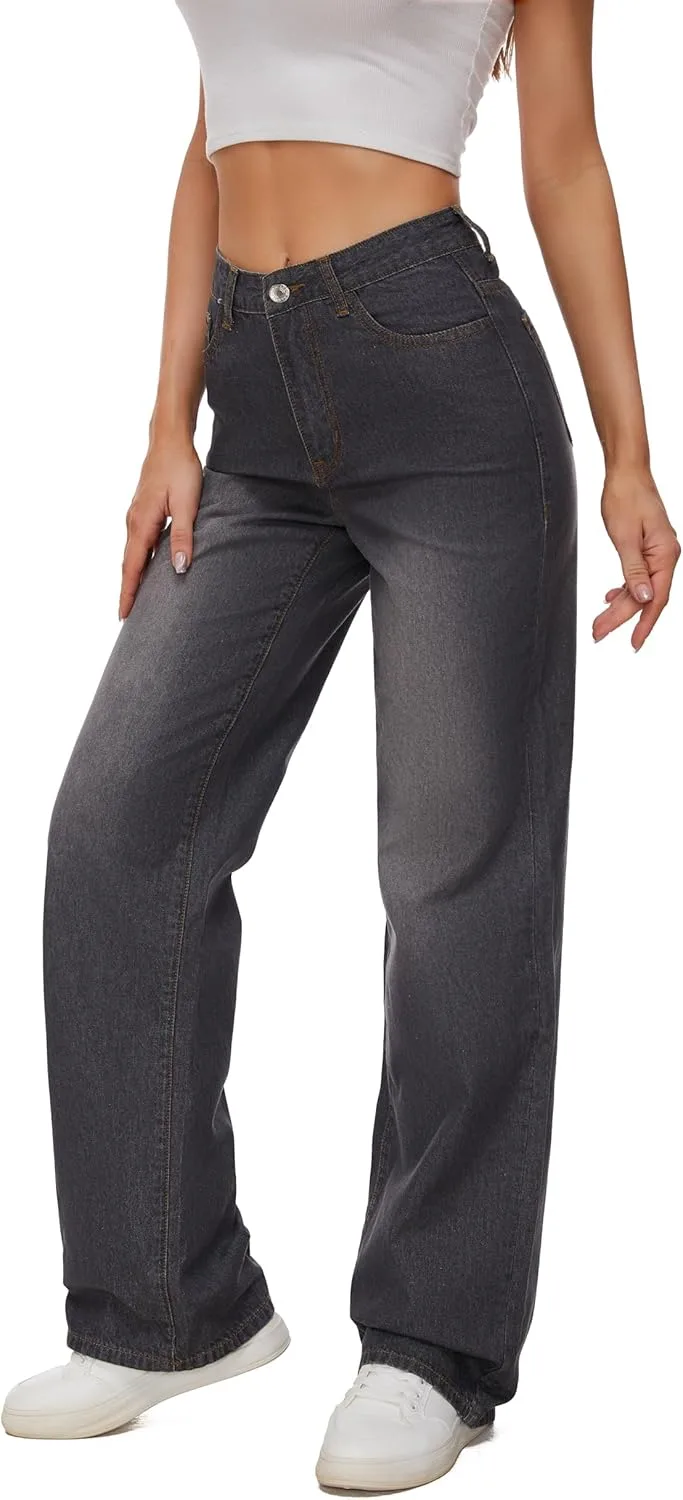 

Женские джинсы Wide Leg High Waist Boyfriends 2026 KICZOY