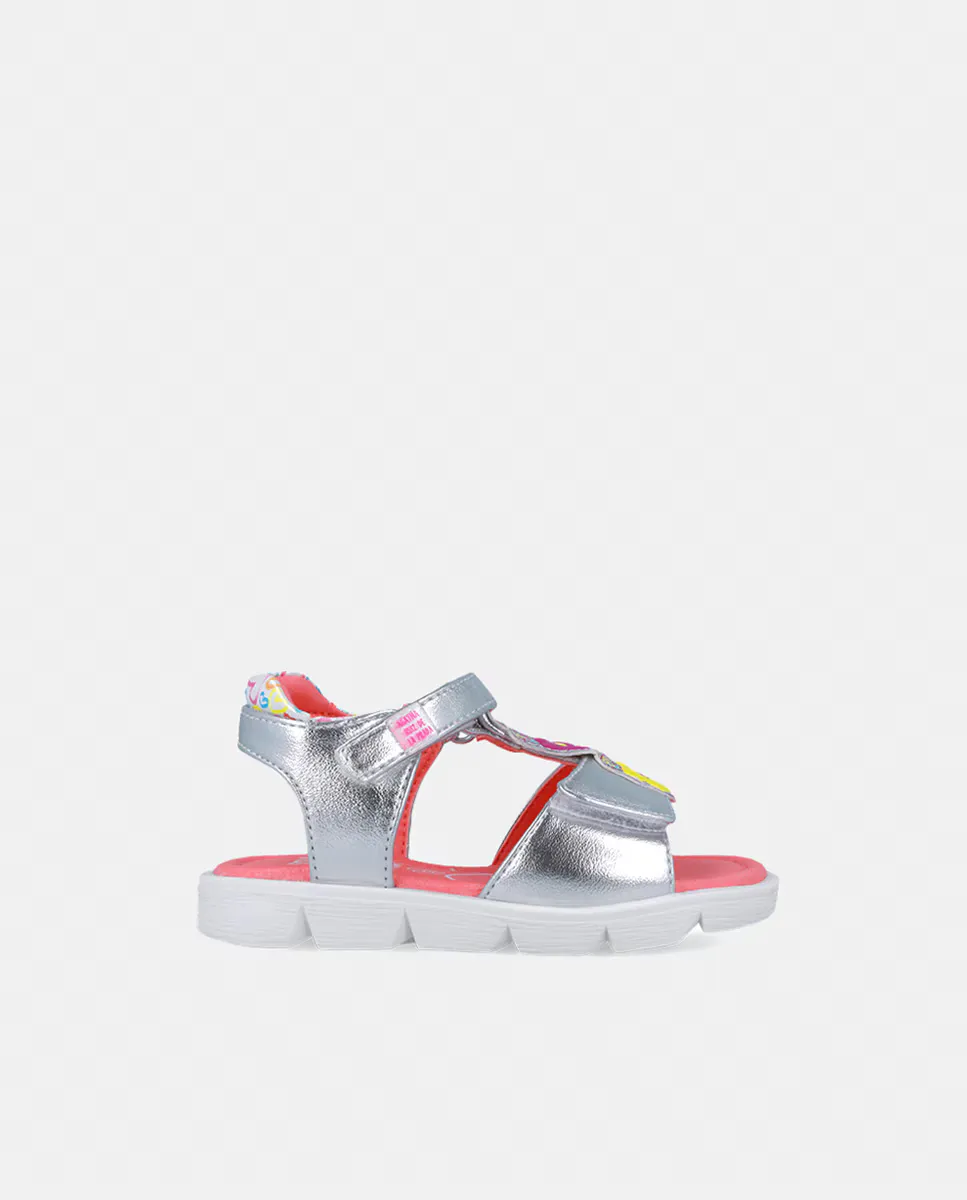 

Босоножки для девочек с украшениями Agatha Ruiz de la Prada, серебряный