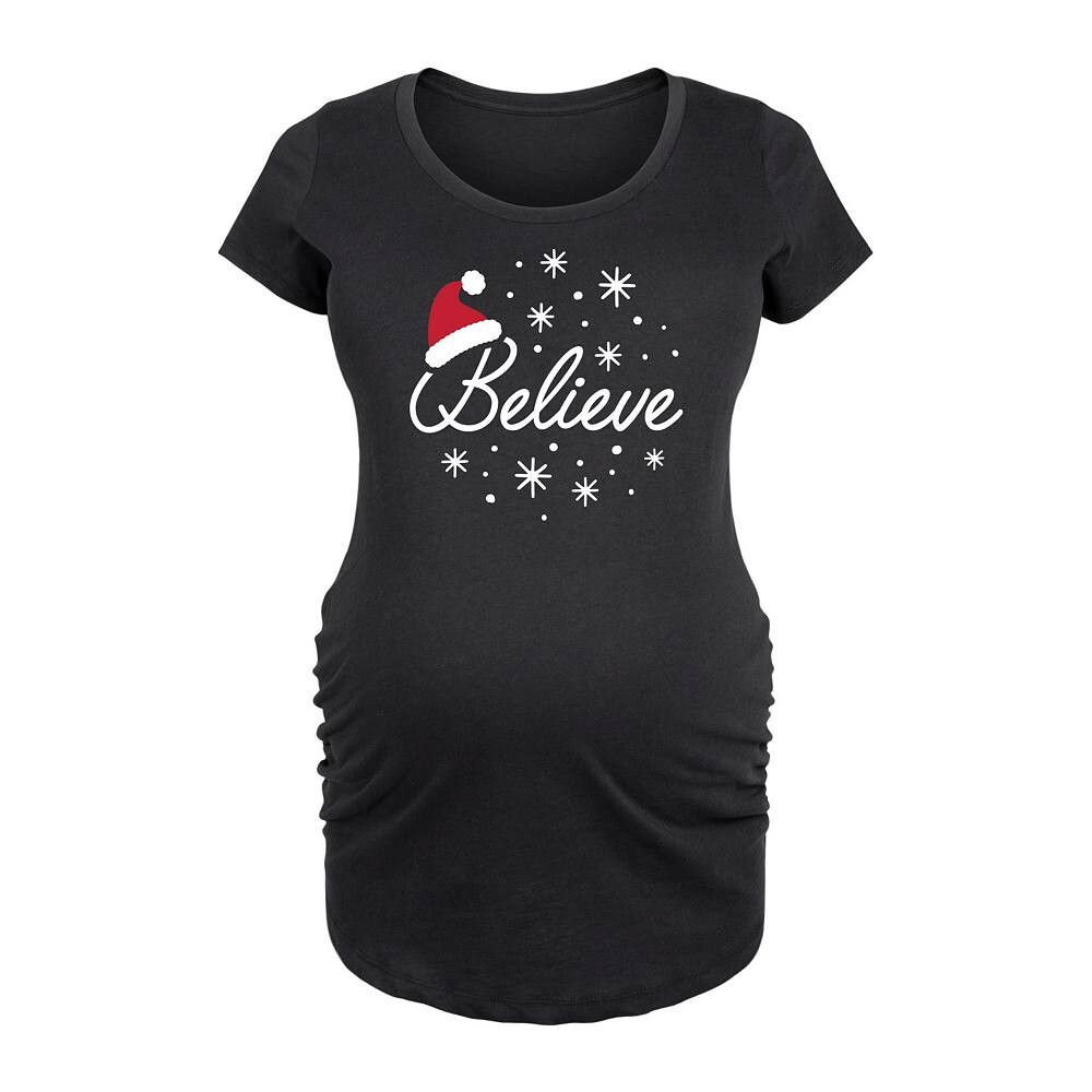 

Футболка Maternity Believe с рисунком шляпы Санта-Клауса Licensed Character, черный