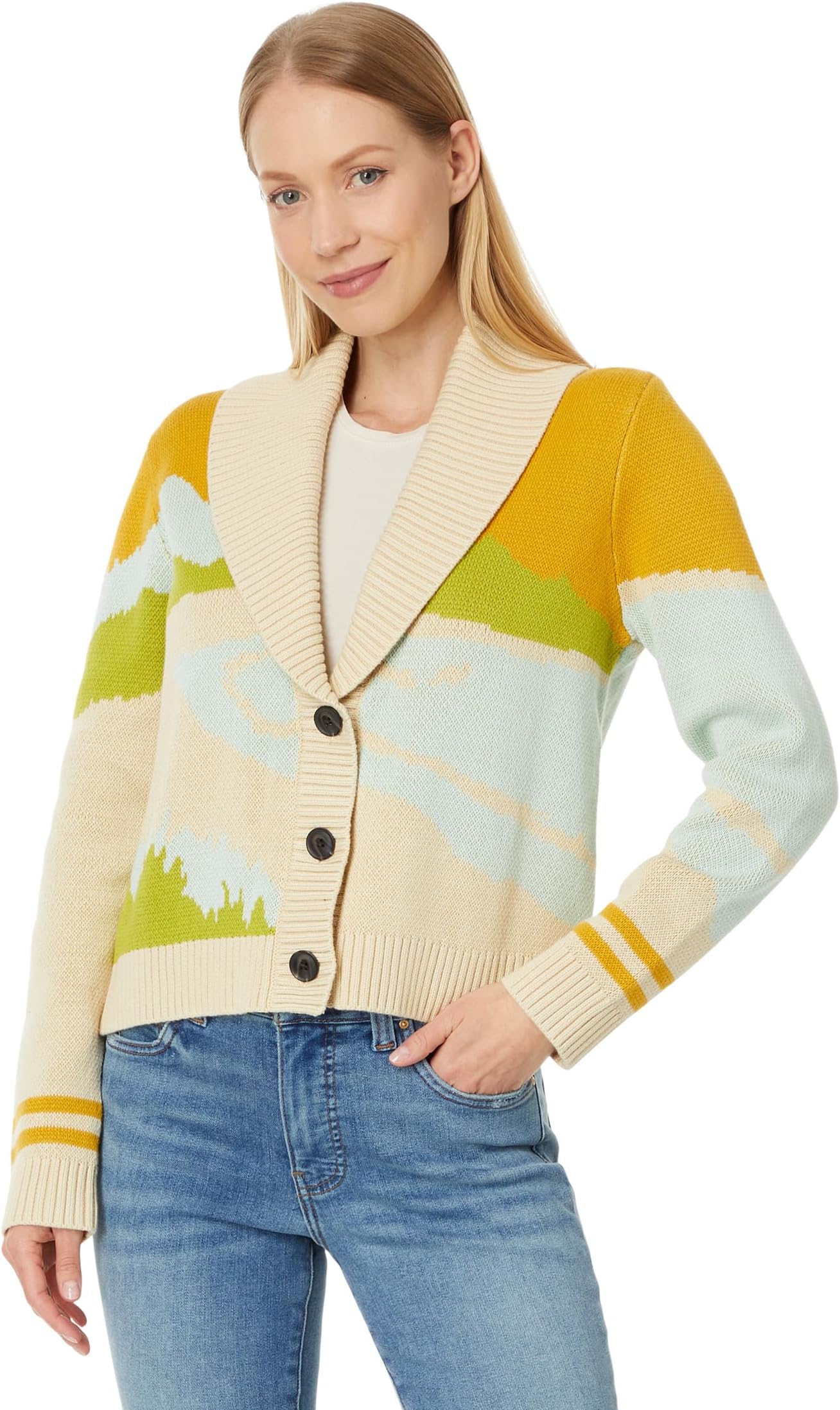 

Свитер Pendleton Coastline Scenic Cardigan, цвет Woodash Multi