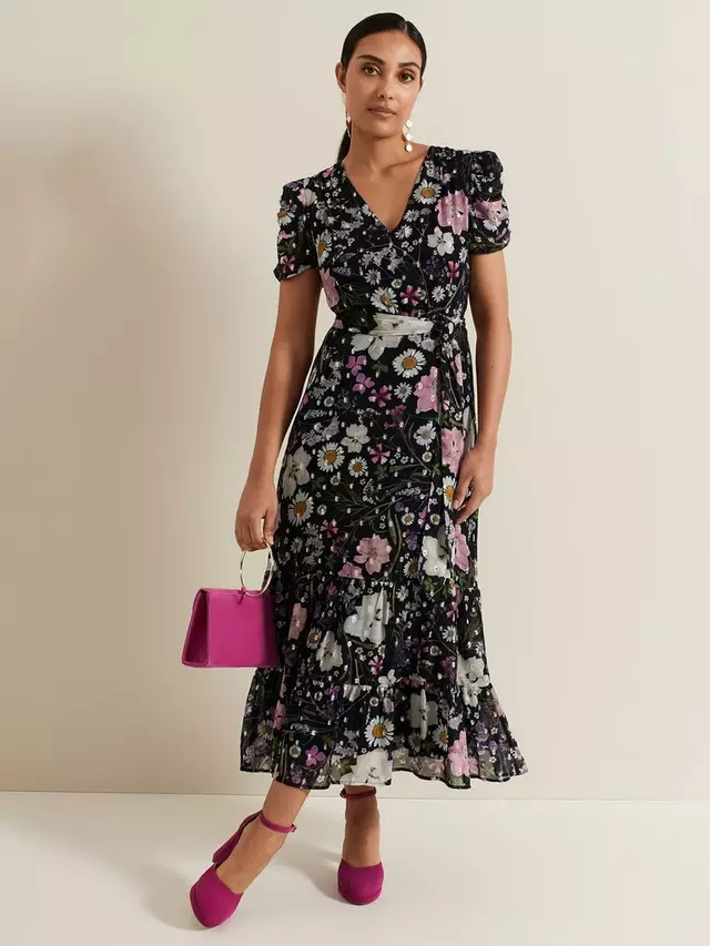 

Платье Phase Eight Petite Azalea Floral Midi, разноцветный