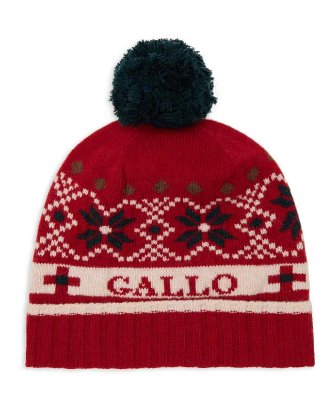 

Красная рождественская шапка с манжетами Gallo, мультиколор