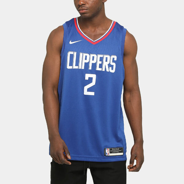 Спортивная футболка nba sports basketball jersey sw fan edition los angeles clippers leonard 2 blue Nike, синий — фото 4