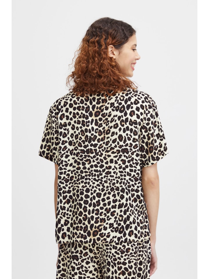 

Рубашка с короткими рукавами BYMMJOELLA, стандартный крой, цвет Black Leo Mix b. young