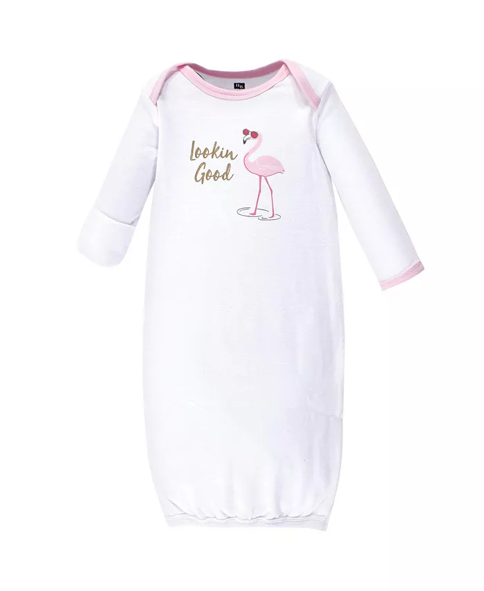 Детское хлопковое платье Hudson для девочек, розовое Happy Camper, размер Preemie/Newborn Hudson Baby, белый — фото 2