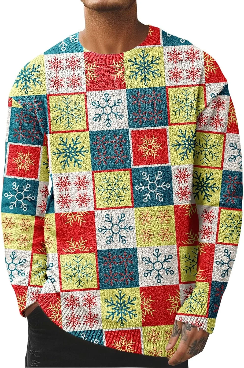 

Мужской свитер с рождественским принтом